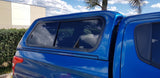 Sliding side windows on canopy for added ventilation in Mitsubishi Triton