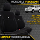 Nissan Patrol GU Wagon Neoprene 2x Front Seat Covers