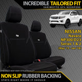 Nissan Navara NP300 Series 1 & 2 Neoprene 2x Front Seat Covers