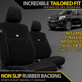 Nissan Navara NP300 Series 3 & 4 Neoprene 2x Front Seat Covers