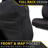Mitsubishi Triton MQ (Leather Seats) Neoprene 2x Front Row Seat Covers (Made to Order)