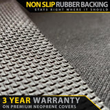 Razorback 4x4 GP6 Premium Neoprene Rear Row Seat Covers suitable for a Toyota HiLux 8th Gen SR (Available)
