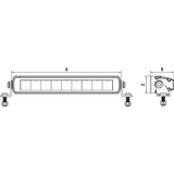 RoadVision 21" LED Light Bar Single 40 Series Platinum 522x55x40mm