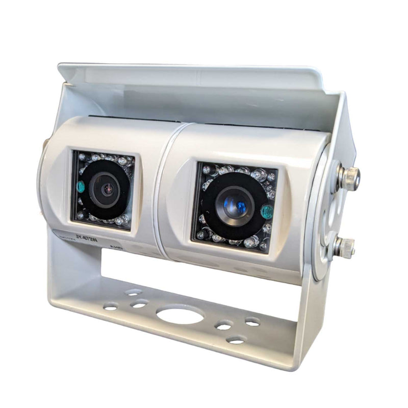 Dual Camera (45/120 Deg AHD) in White | Rear-view Camera by Safety Dave