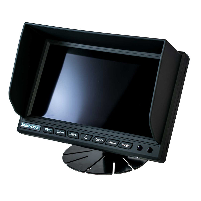 Monitor 7-Inch Dash Quad AHD by Safety Dave | High-Definition Quad-Camera Display