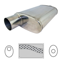 Redback Sports Muffler 9X4 STR 14 O/C 3 SPIGOTS 304 GRADE POLISHED - Brixton 4x4 - Buy Online Now!