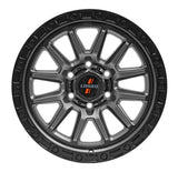 Loaded Stockton Wheels in Grey Centre Black Lip