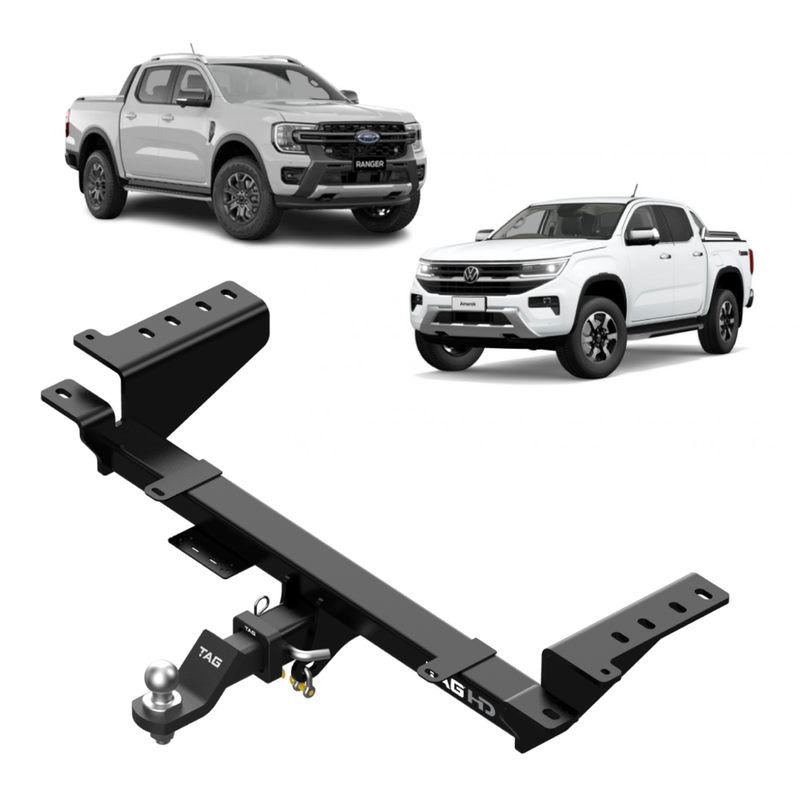 TAG Heavy Duty Towbar for Next-Gen Ford Ranger (06/2022 - on), Volkswagen Amarok (12/2022 - on) - Styleside Utes