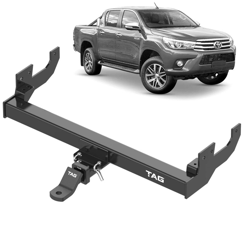 TAG Heavy Duty Towbar & Direct Fit Wiring For Toyota Hilux Models With No Rear Bumper Step (10/2015 - On) - Brixton 4x4 - Buy Online Now!