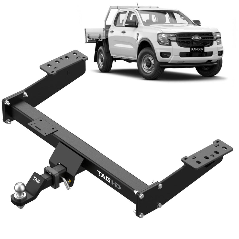 TAG Heavy Duty Extended Towbar & Wiring Kit for Next-Gen Ford Ranger (06/2022 - 12/2024), Volkswagen Amarok (12/2022 - on)