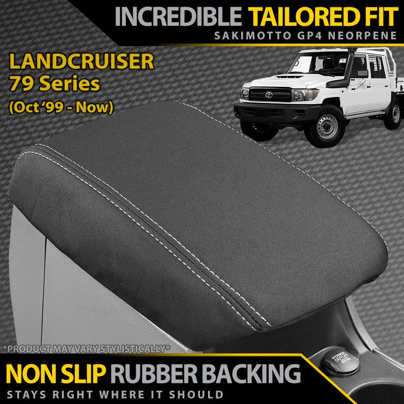 Razorback 4x4 GP4 Standard Neoprene Console Lid Cover suitable for a Toyota Landcruiser 79 Series (In Stock)