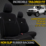 Razorback Seat Cover for Toyota Landcruiser 79 Series Dual CabGP4 Standard Neoprene 2x Front Seat Covers (Available)