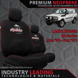 Toyota Landcruiser 80 Series Premium Neoprene 2x Front Seat Covers (Made to Order)