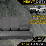 Razorback 4x4 XP7 Heavy Duty Canvas Rear Row (100% Rear Bench) Seat Covers suitable for a Toyota Landcruiser 80 Series (Made to Order)