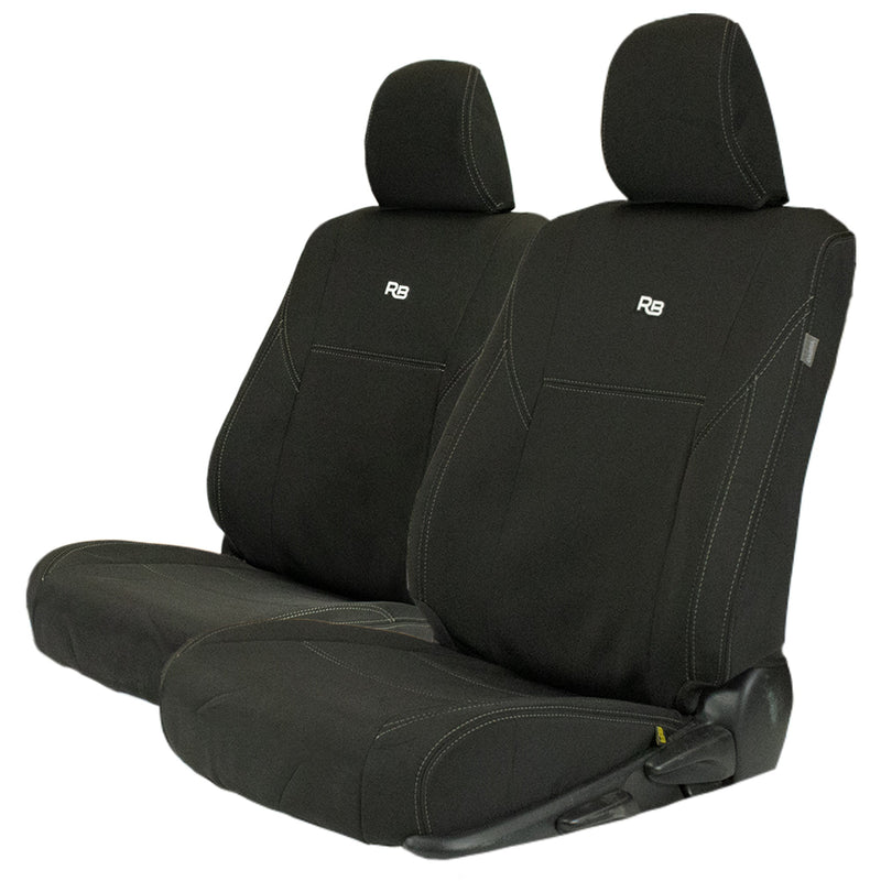 Razorback 4x4 Neoprene Front Seat Covers For a Toyota HiLux 8th Gen SR5, Rugged X & Rogue (Sep 2015 - Current)