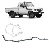 Redback Extreme Duty Exhaust for Toyota Landcruiser 78 Series (01/1990 - 01/2007), Toyota Landcruiser 75 Series (03/1990 - 11/1999)