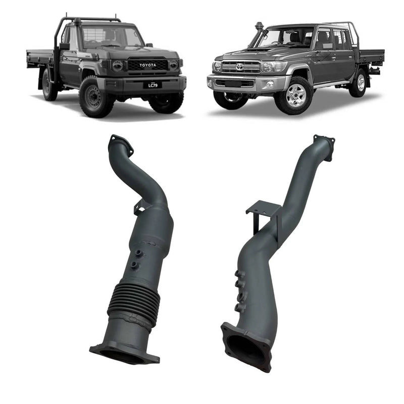 Redback Extreme Duty 4" Exhaust DPF Adapter Pipe with Cat for Toyota Landcruiser 79 Series (2012 - 2024) - Brixton 4x4 - Buy Online Now!