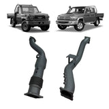 Redback Extreme Duty 4" Exhaust DPF Adapter Pipe with Cat for Toyota Landcruiser 79 Series (2012 - 2024) - Brixton 4x4 - Buy Online Now!