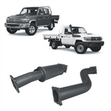 Redback Extreme Duty Exhaust for Toyota Landcruiser 79 Series with Auxiliary Fuel Tank (11/2016 onwards)