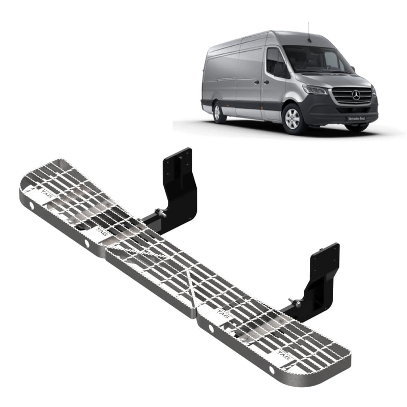 TAG Galvanised Step & Sensor Brackets for Mercedes Benz Sprinter Van 907, VS30 Wide Chassis (01/2019 - On) - Brixton 4x4 - Buy Online Now!