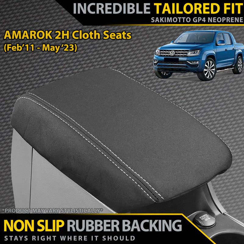 Volkswagen Amarok 2H (Cloth Seats) Neoprene Armrest Console Lid (Available)