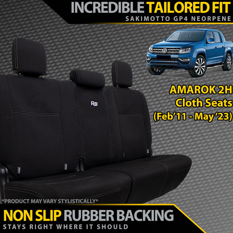 Volkswagen Amarok 2H (Cloth Seats) Neoprene Rear Row Seat Covers (Available)