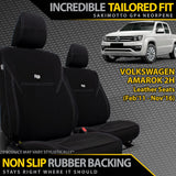 Volkswagen Amarok 2H (Leather Seats) Neoprene 2x Front Row Seat Covers (Available)