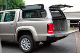 Tinted tempered glass windows on EGR canopy for VW Amarok