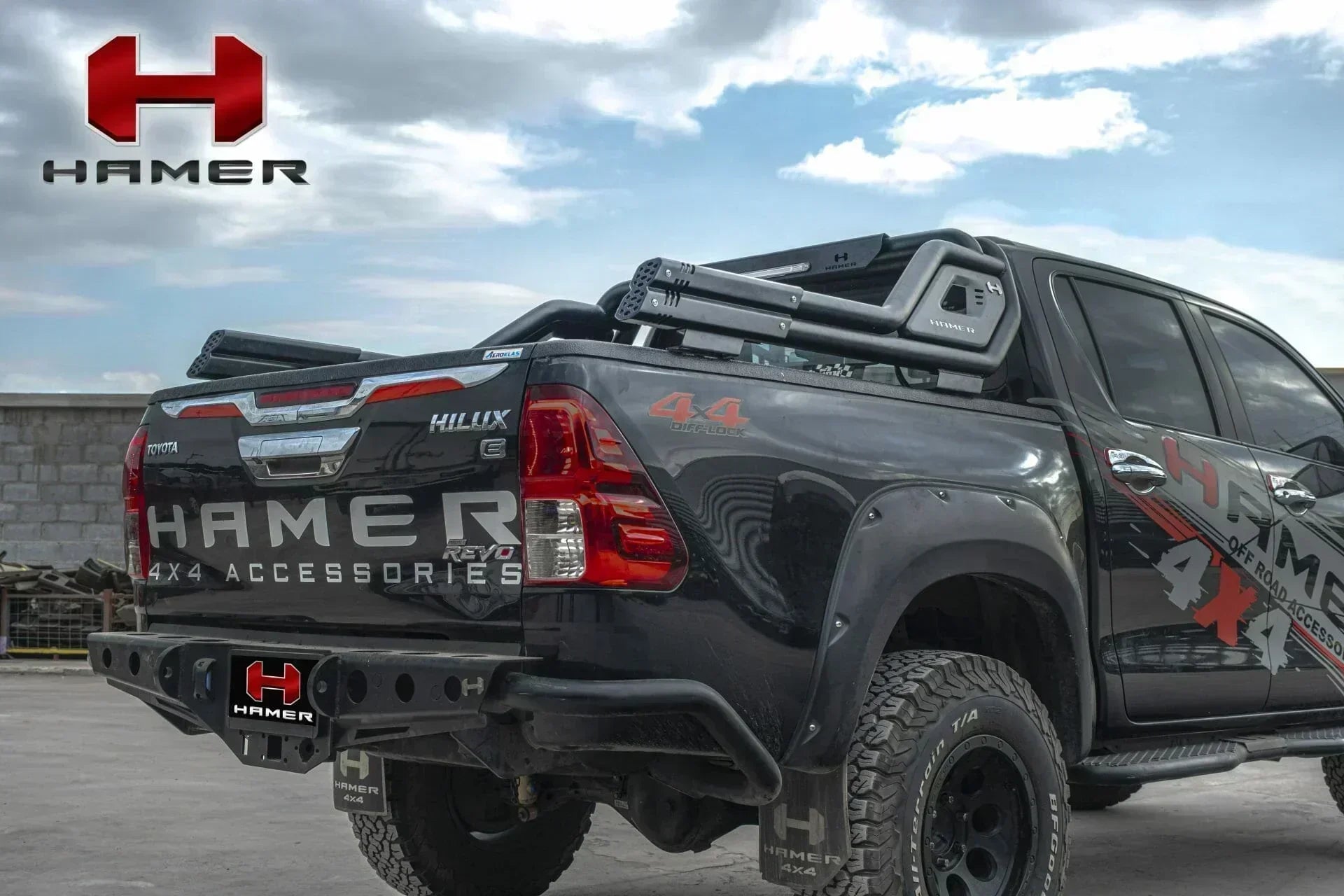 Hamer Extended Night Fury Sports Bar for Toyota Hilux Revo GR Sport (2023–Present) - Brixton 4x4 - Buy Online Now!