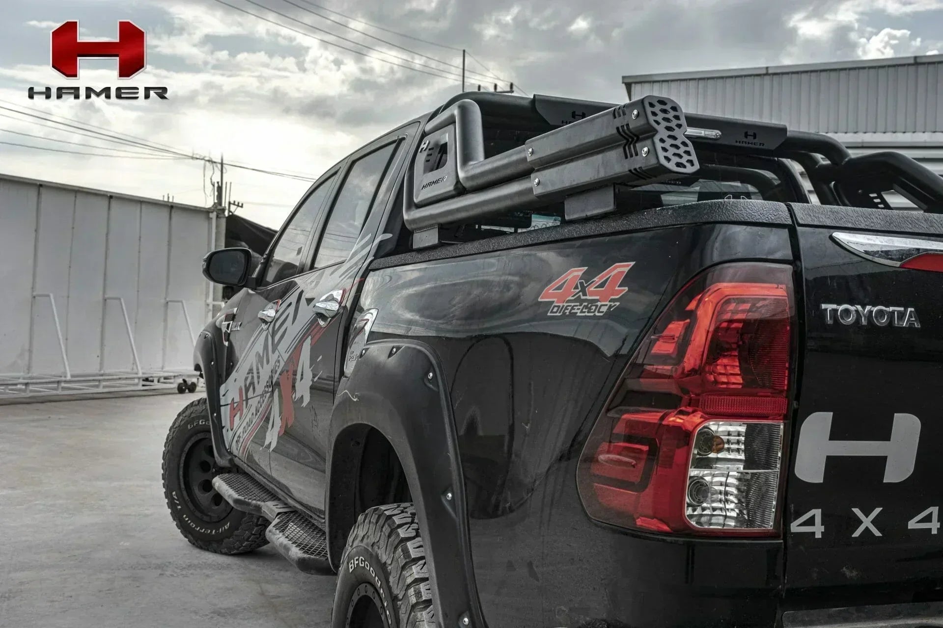Hamer Extended Night Fury Sports Bar for Toyota Hilux Revo GR Sport (2023–Present) - Brixton 4x4 - Buy Online Now!