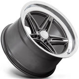 American Racing Groove VN514 alloy wheel in Anthracite with Diamond Cut lip - close-up detail