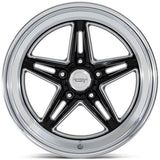 American Racing Groove VN514 alloy wheel in Gloss Black with Diamond Cut lip - angled view