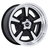 American Racing Marauder VN517 gloss black alloy wheel with diamond cut lip front view