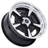 American Racing Marauder VN517 gloss black alloy wheel with diamond cut lip angled view