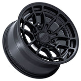 KMC Archer KM732 Matte Black wheel - angled profile view