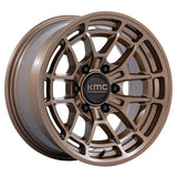 KMC Archer KM732 17x8.5 wheel in Matte Bronze - front face view