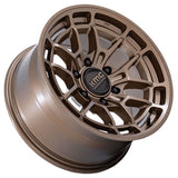 KMC Archer KM732 Matte Bronze wheel - angled profile view