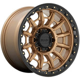 KMC Carnage KM547 alloy wheel in matte bronze with black lip finish