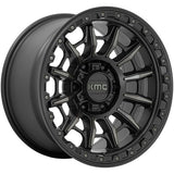 KMC Carnage KM547 alloy wheel in satin black with grey tint finish