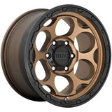KMC Dirty Harry KM541 alloy wheel in matte bronze with black lip finish