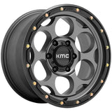 KMC Dirty Harry KM541 alloy wheel in satin grey with black lip finish