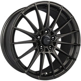 ENKEI FC01 Matte Black alloy wheel, front three-quarter angle view