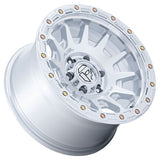 Fuel Off-Road Fortress FC884 Wheels - Gloss Silver with Machined Face