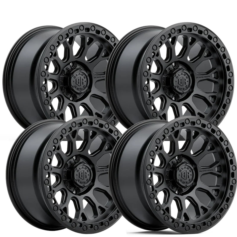 Set of 4 Spider Wheel by Black Rock - Brixton 4x4 - Buy Online Now!