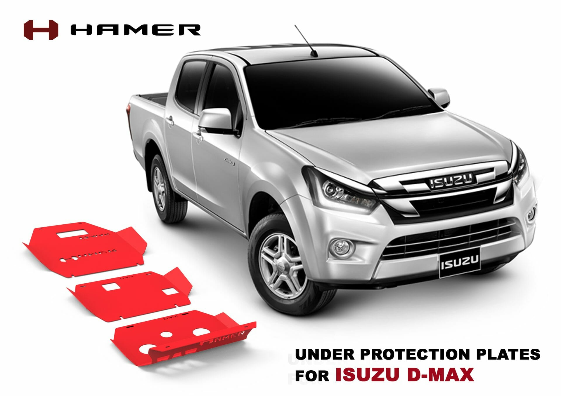Hamer 3 Piece under protection plate for Isuzu D-Max (2016 – 2020)