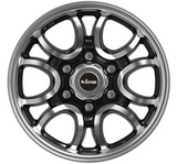 King Wheel Hydra 6 in Gloss Black Machined Finish