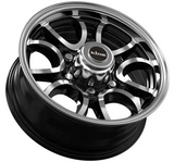 King Wheel Hydra 6 in Gloss Black Machined Finish