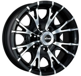 King Wheel Kt-8 in Gloss Black Machined Finish