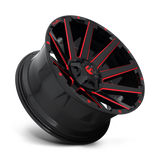 Fuel Off-Road Contra D643 Wheels - Gloss Black Red Tinted Clear