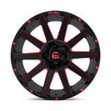 Fuel Off-Road Contra D643 Wheels - Gloss Black Red Tinted Clear
